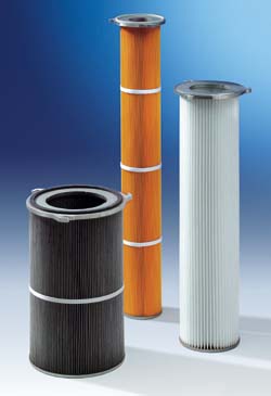 Filter cartridges with flange with 3 hooks (lugs)